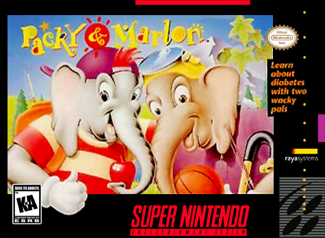 Packy and Marlon box art for Super Nintendo